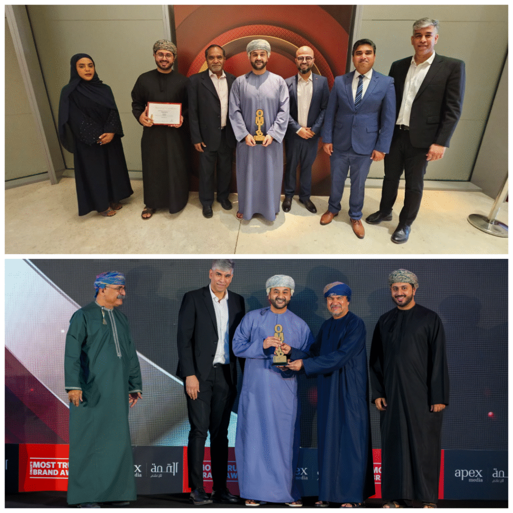 Delicio receiving Oman’s Most Trusted Brands 2025 award