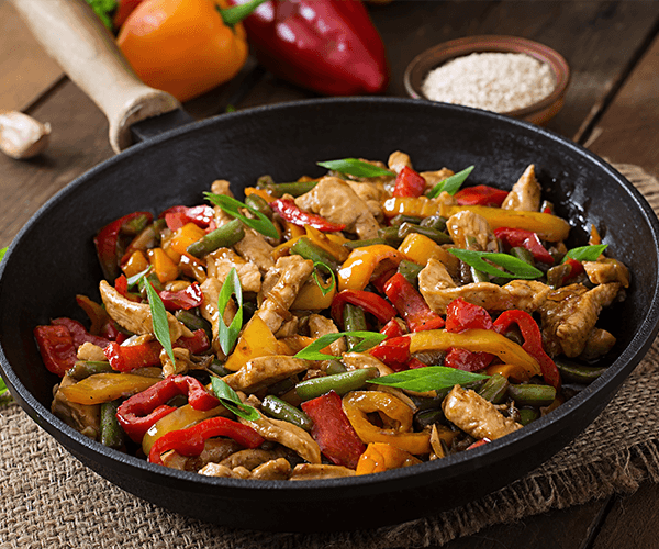 Spicy BBQ Chicken Stir-fry